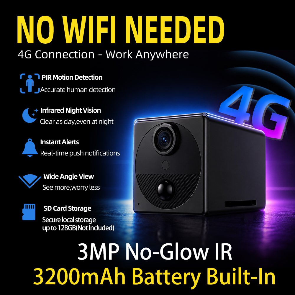 Smart Home Battery Camera Ezviz - Dahili AB 4G Sim Kartlı Taşınabilir
