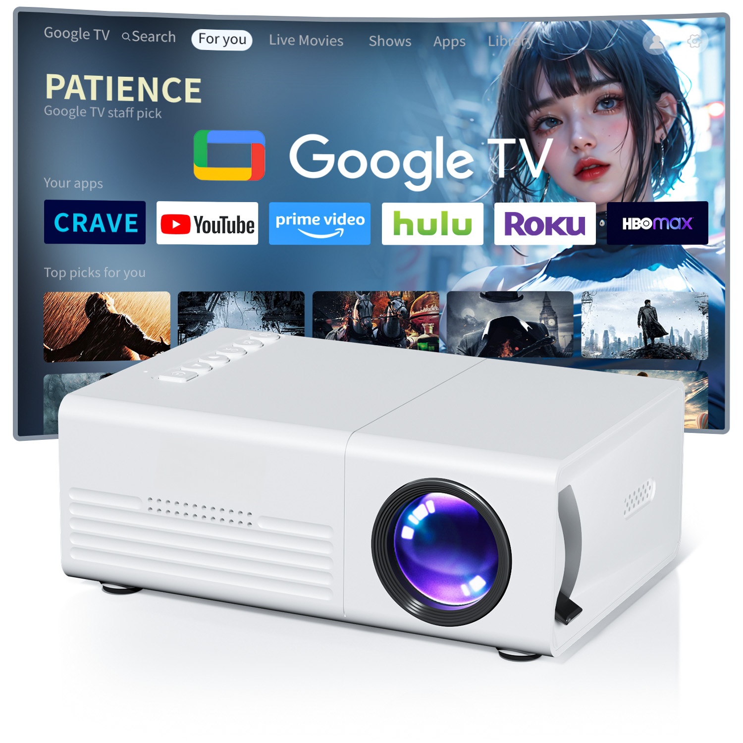 Smart Home Midea - Mini Projektör TFT LCD Wifi Bluetooth