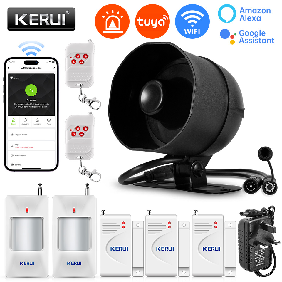 KERUI 120db Siren Alarm Sistem - Smart Home Speaker incelemesi ve fiyatı