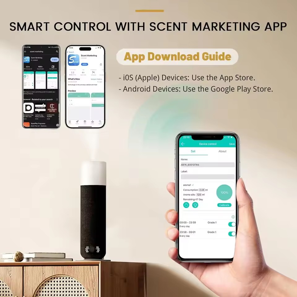 Oda Kokusu Difüzörü 165m³'e Ka - Smart Home Fragrance Diffuser incelemesi ve fiyatı